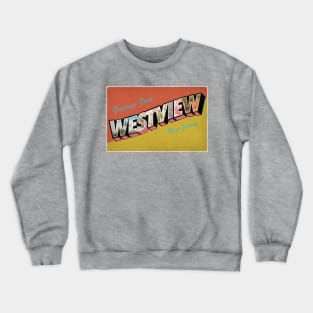 Westview Vintage Postcard Crewneck Sweatshirt